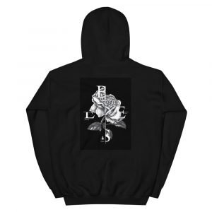 Women hoodie "Rose" high quality 7 unisex heavy blend hoodie black back 6148c7b0a87e1