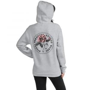 Women Hoodie "rose" high quality 3 unisex heavy blend hoodie sport grey back 6140a76daaf95