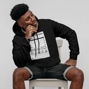 Men Hoodie "label" high quality 7 black1