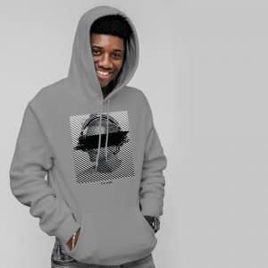 Men Hoodie "headphones" high quality 6 grey 2