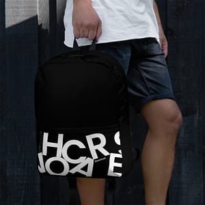 Travel Backpack "Who cares" premium 4 all over print backpack white left 66fbce4cd5730