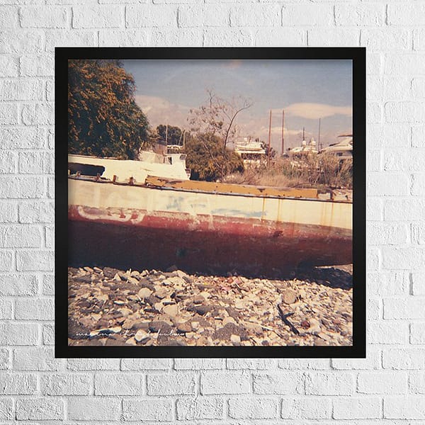 Old boat photo color high quality