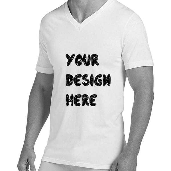 Custom V neck T-Shirt Design - 1 high Quality Cotton