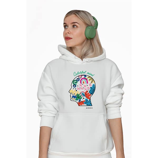 T-Shirt printing 24 Women Hoodie "colorful head" high quality