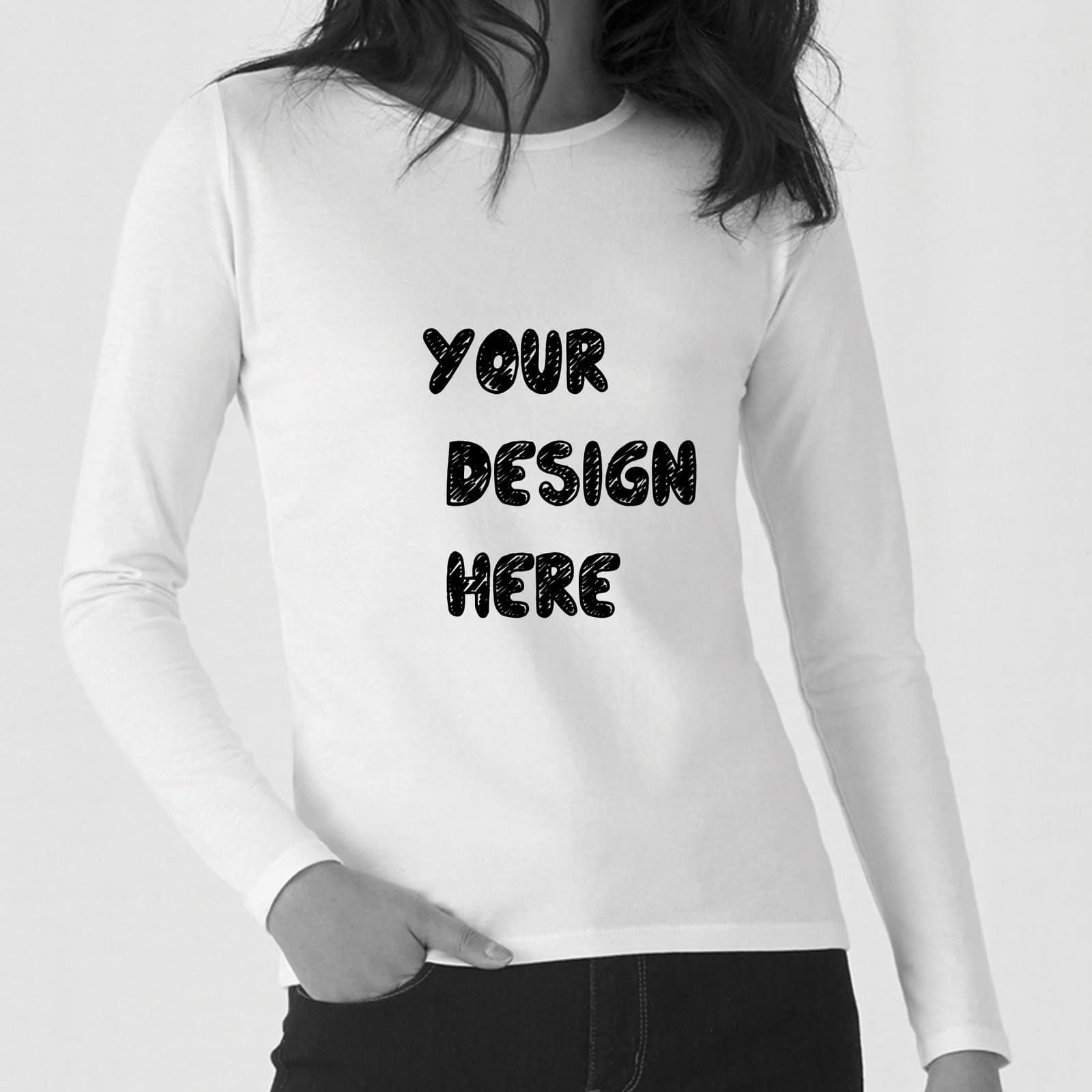 Custom T-Shirt long sleeve Design - 1 high Quality Cotton 2 Custom T-Shirt long sleeve Design - 1 high Quality Cotton - Image 2