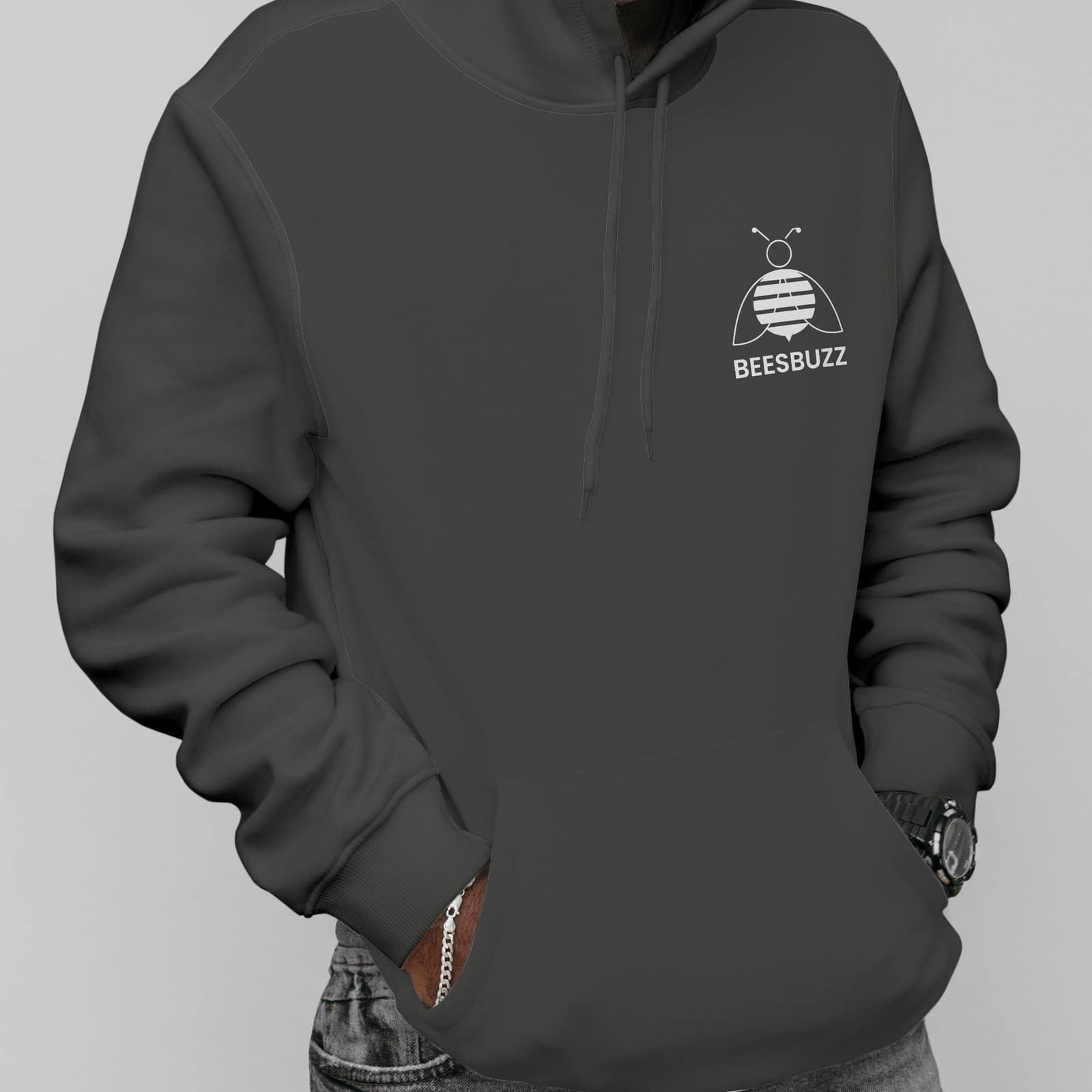 Men Hoodie bees logo high quality 3 Men Hoodie bees logo high quality - Image 3