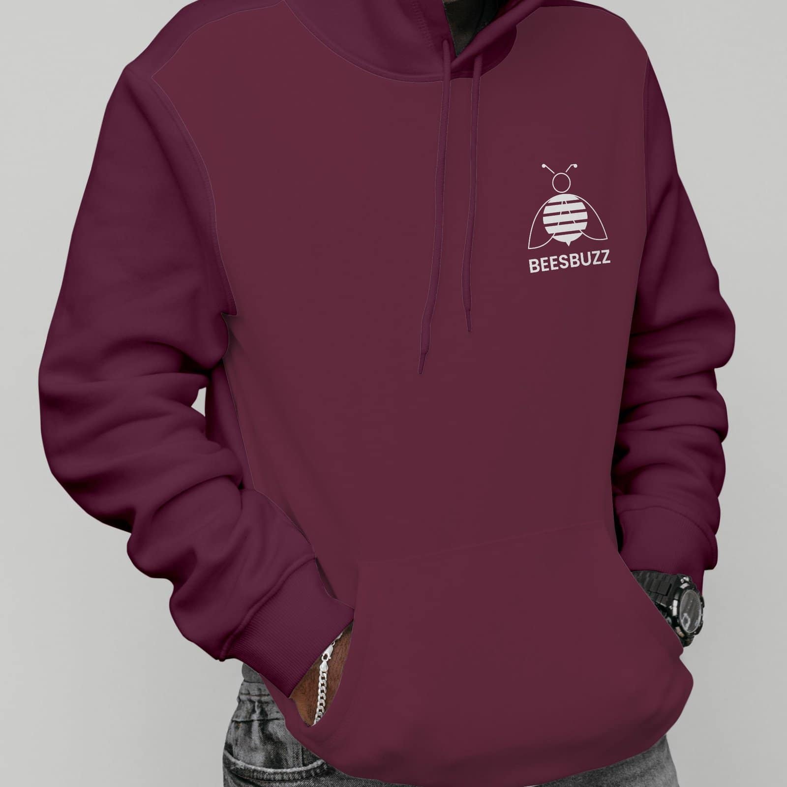 Men Hoodie bees logo high quality 5 Men Hoodie bees logo high quality - Image 5