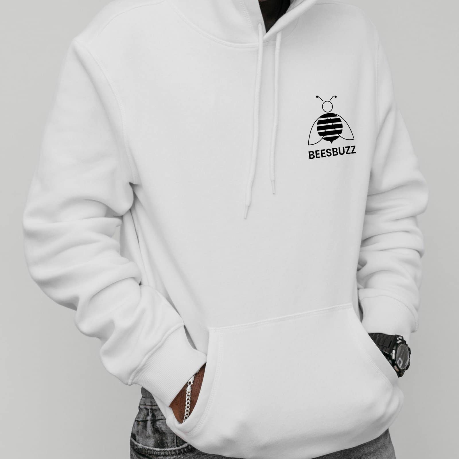 Men Hoodie bees logo high quality 1 Men Hoodie bees logo high quality