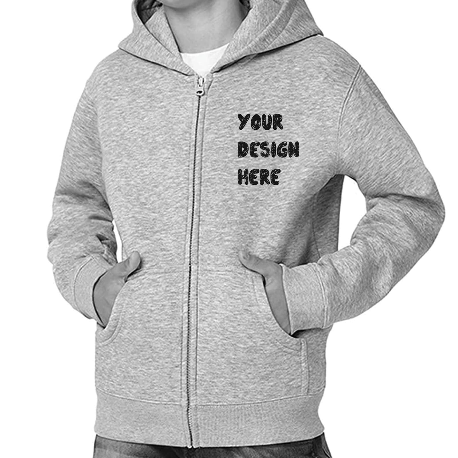 Custom Kids Hoodie with zipper Design - 1 high Quality Cotton 2 Custom Kids Hoodie with zipper Design - 1 high Quality Cotton - Image 2