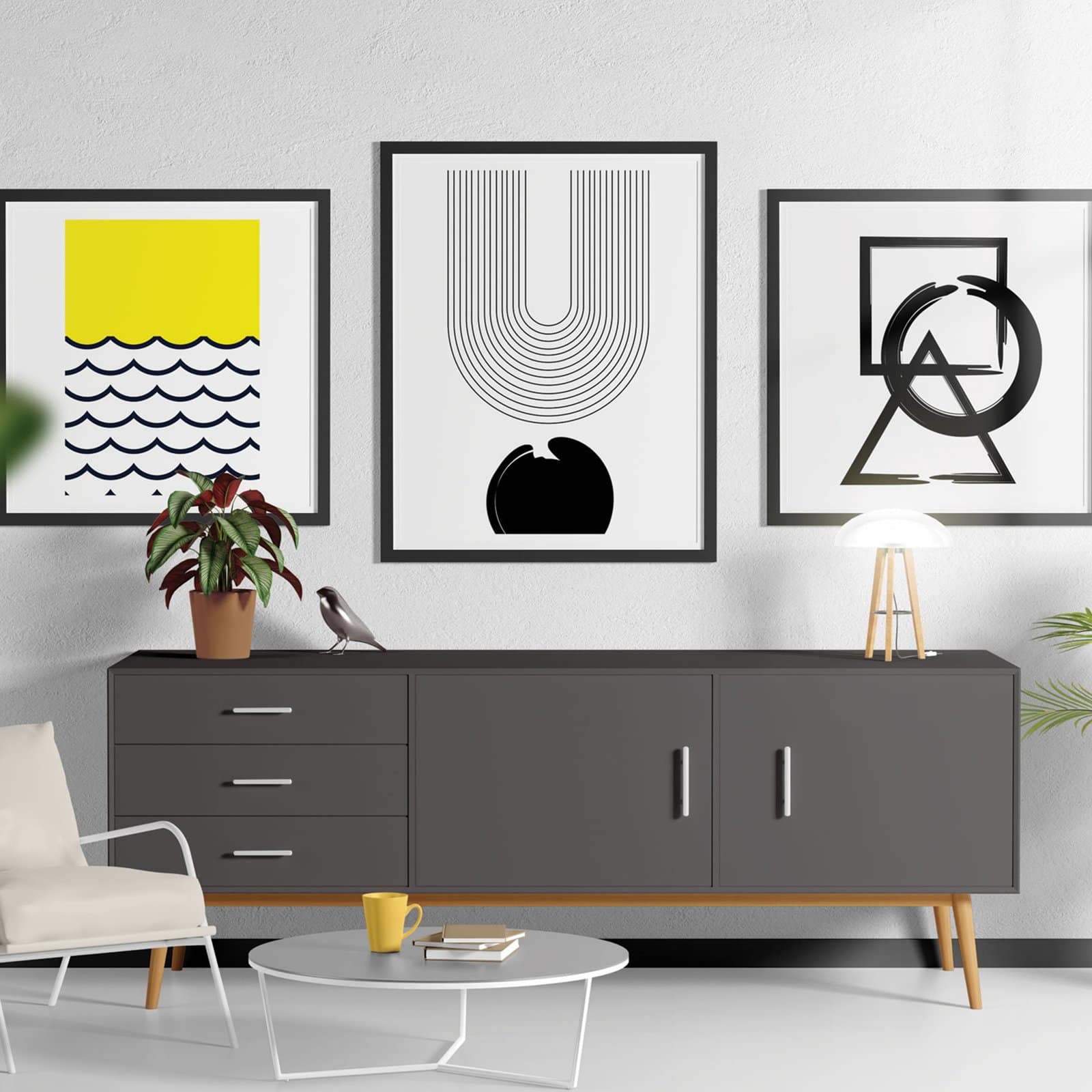 Posters set of 3 - High quality - Abstract 1 1 Posters set of 3 - High quality - Abstract 1