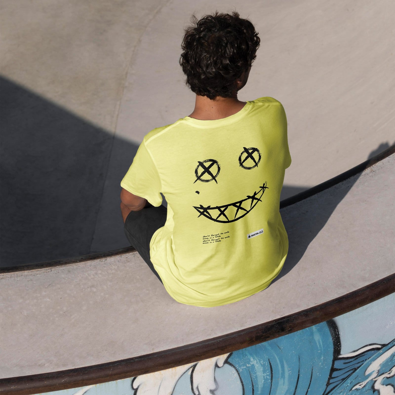 Men's t-shirt "smile face" high quality 2 Men's t-shirt "smile face" high quality - Image 2