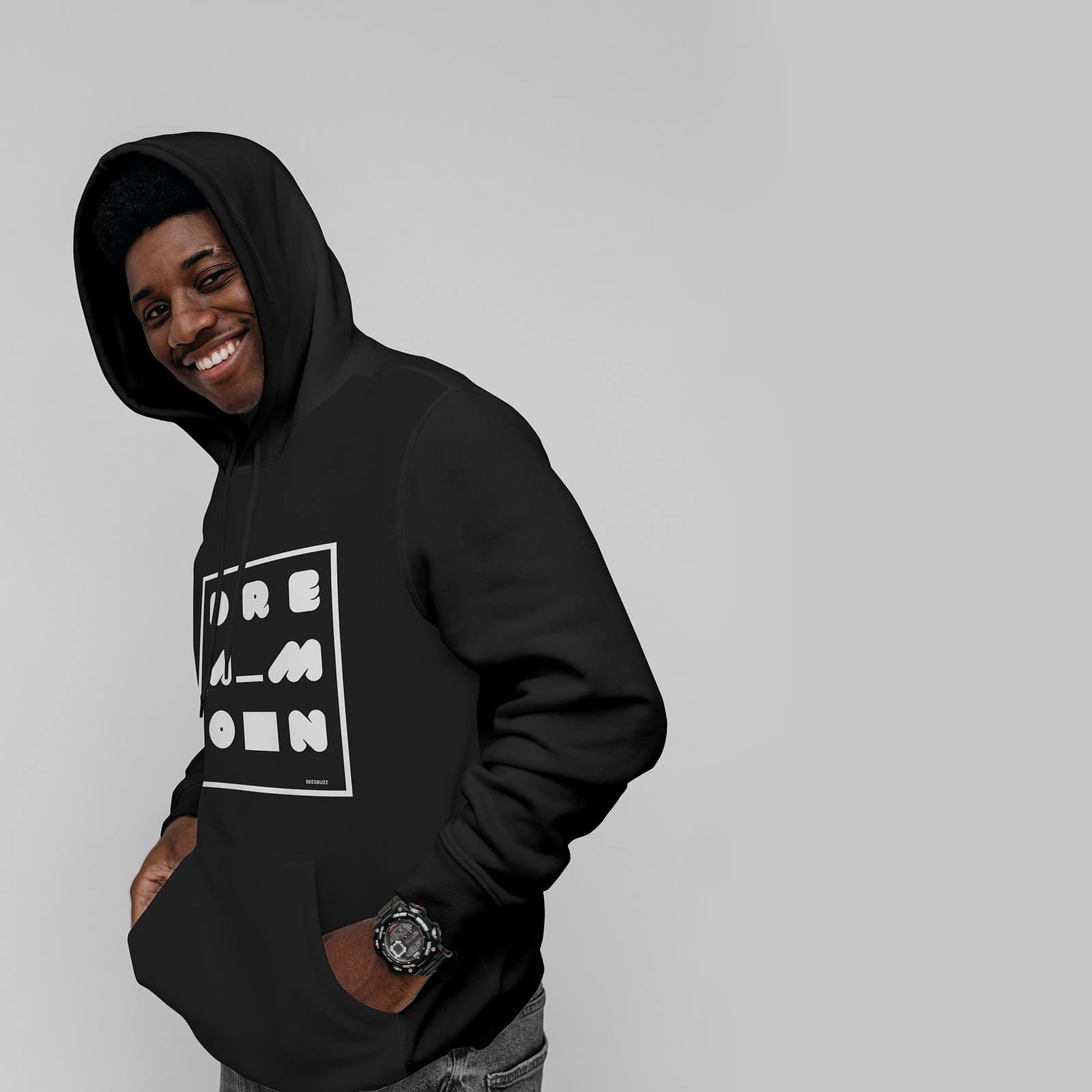 Men Hoodie "Dream on" high quality 3 Men Hoodie "Dream on" high quality - Image 3