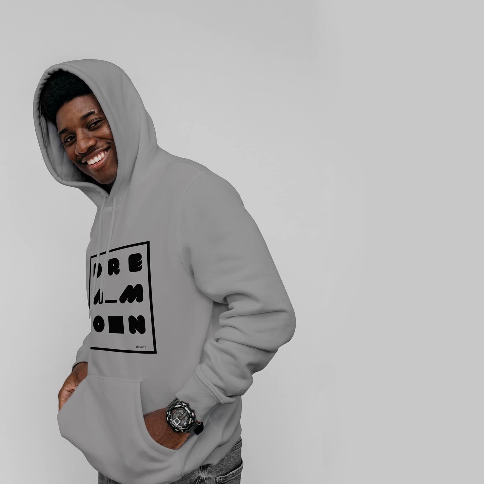 Men Hoodie "Dream on" high quality 2 Men Hoodie "Dream on" high quality - Image 2