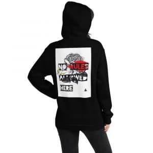 Women hoodie "No Rules" high quality 6 unisex heavy blend hoodie black back 6148bb88515da