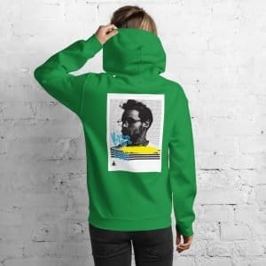 Women hoodie "halftone face' high quality 8 unisex heavy blend hoodie irish green back 6141f87f8cadf