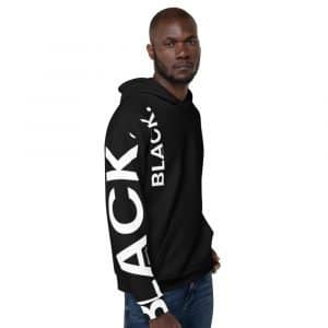 Men's hoodie "Black1" high quality 5 all over print unisex hoodie white right 616fcfb6eb4a2