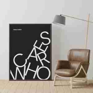 High quality poster "who cares" - A3, 1pc 4 37