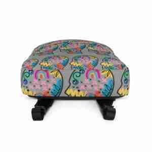 Backpack "colorful head" high quality 15 all over print backpack white bottom 62387e036954d