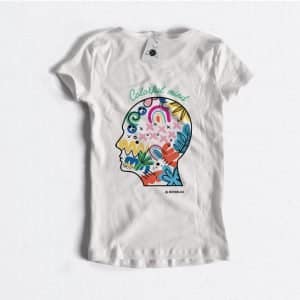 Women's t-shirt "colorful head" high quality 5 mind01 1