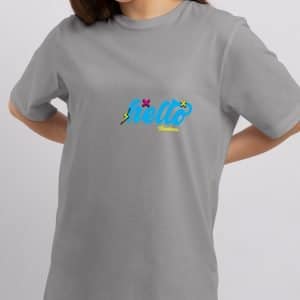 T-shirt "Hello" high quality 6 greyjpg 2