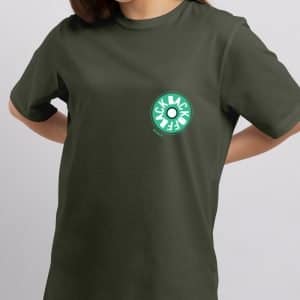 T-shirt "Back off" high quality 7 khaki 14