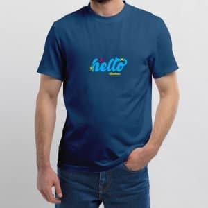 Men's t-shirt "Hello" high quality 8 royal blue 3