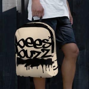 Backpack "Spray" high-quality 14 all over print backpack white left 62ea3412604b7