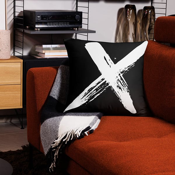 Couch pillow "Black X" high quality